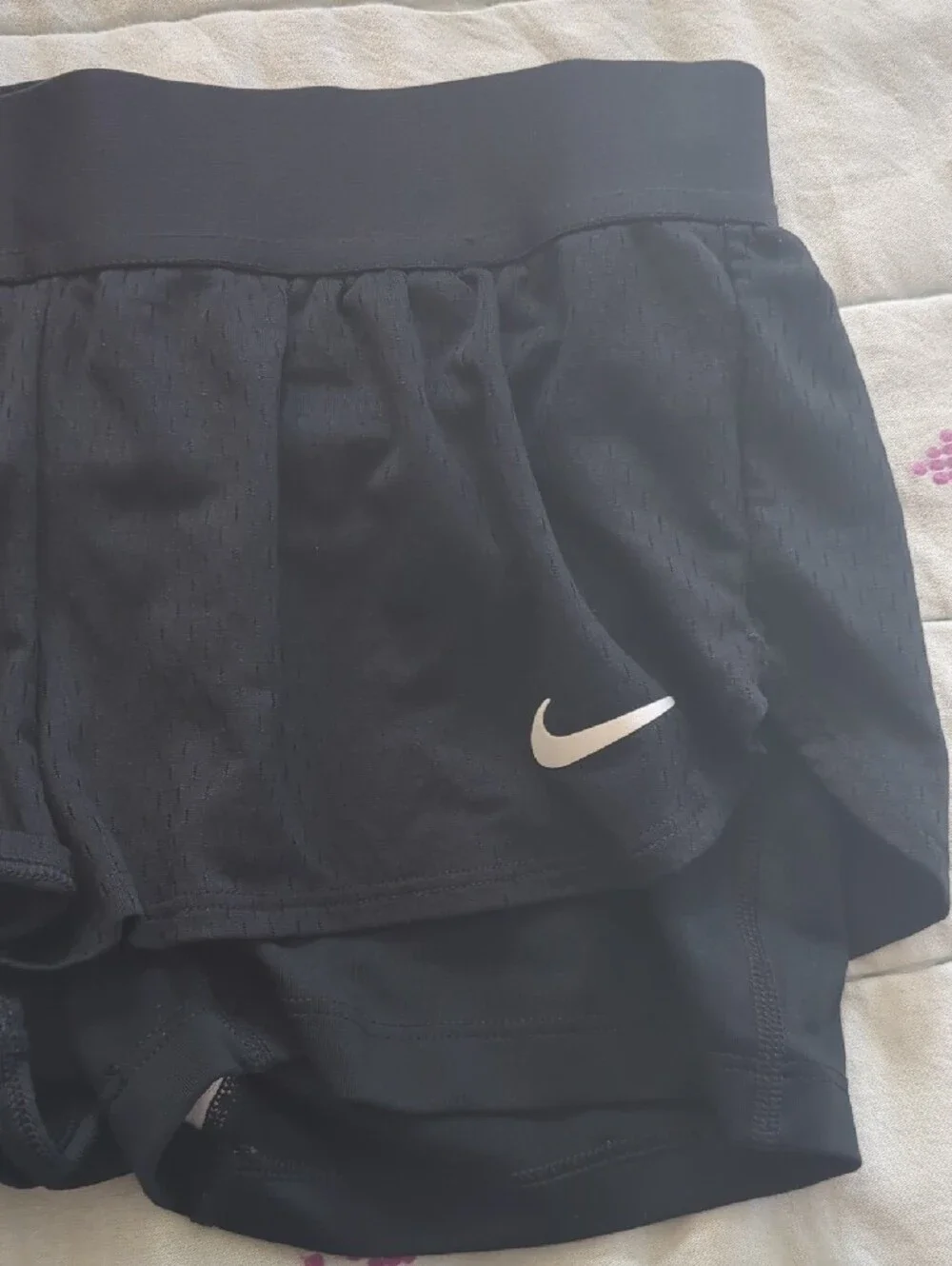 Nike Black Dri-FIT Athletic Shorts with Silver Swoosh